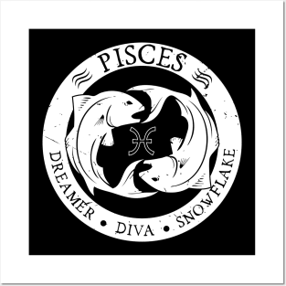 Savage Pisces Zodiac Antisocial Astrology Posters and Art